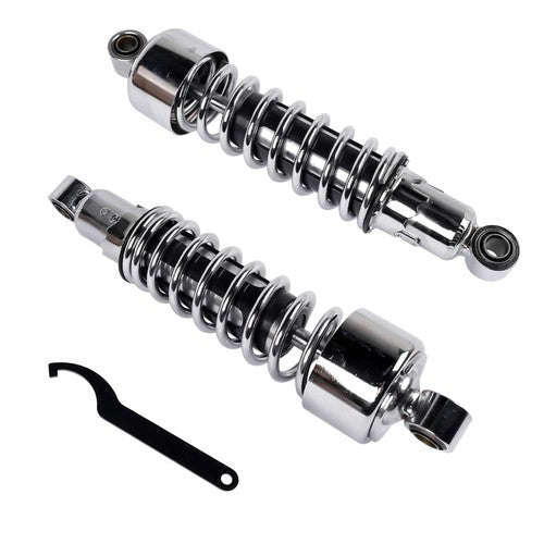 Pair 11.75" Chrome Rear Shocks For Harley Sportster XL 883 1200 FXR Street Glide