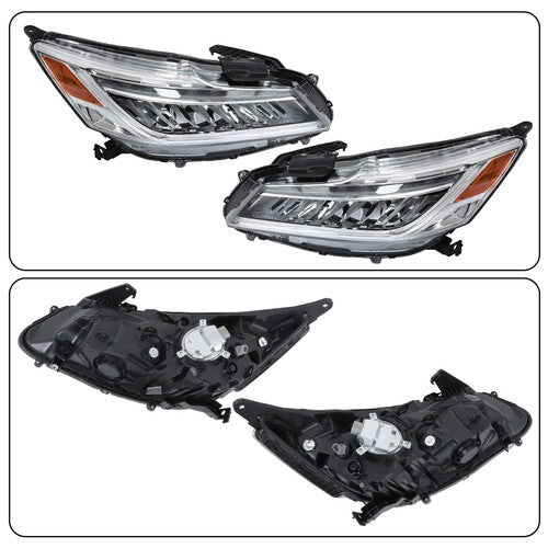 Headlights Fit For Honda Accord Sedan 2016-2017 Projector LH & RH Pair Set LED