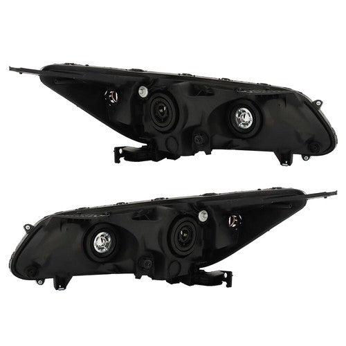 Pair For Honda Accord 2013-2015 Headlights Replacement Halogen W/O LED DRL Set