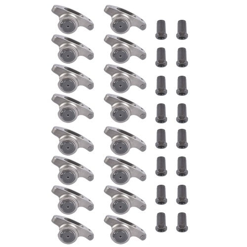16Pcs 17-4PH Stainless Steel Rocker Arms for Pontiac 287-455 V8 4.3L 1.65 Ratio