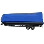 Boat Cover Pontoon 17-20 Ft Heavy Duty Rain Snow Dust Resistant Protection Blue
