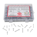 550× Wood screws kits #4 #6 #8 #10 #12 countersunk 304 Stainless steel