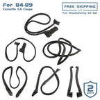 New Full Weatherstrip Kit Set Weather Strip Seal For 84-89 Corvette C4 Coupe
