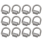 1/2 Inch Heavy Duty Weld-On Forged D Ring Fracture Strength 12,000lbs (12 Pack)