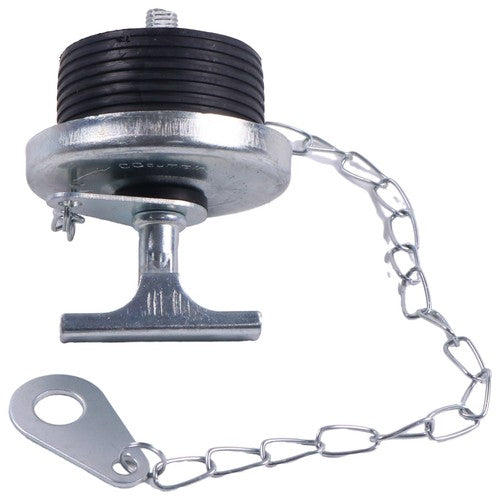 2" Oil Filter Cap w/Chain 107981 for CASE Engine D-429 Komatsu MX272 MX352 MX502