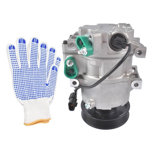 New A/C Compressor for Hyundai Genesis 3.8 2009-2014 V6 3.8L w/ 6-Groove Pulley