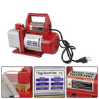 110V 60Hz & A/C Refrigeration Kit Manifold Gauge Air Vacuum Pump 4CFM HVAC 1/3HP