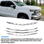 Snap On Chrome Grille Trim Molding Covers for 19 21 Chevy Silverado 1500 LT RST