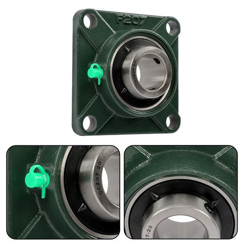 2 Pack UCF207-20 Flange Pillow Block Bearing, 1-1/4 inch Bore, Self-Alignment