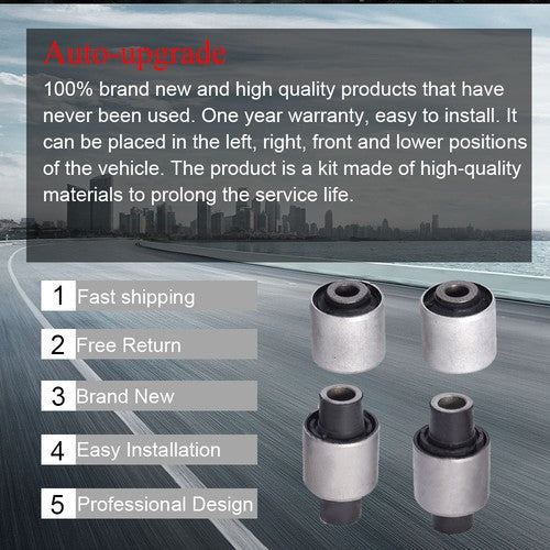4Pcs Front Lower Control Arm Bushing Kit Fit For 03-09 Infiniti G35 Nissan 350Z