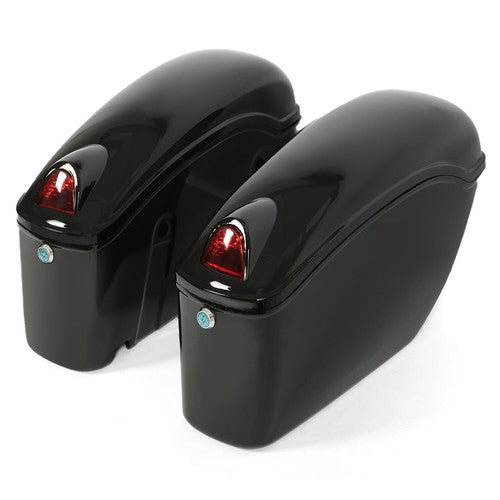 Universal Hard Bags Motorcycle Saddlebags Luggage Bag For Harley Softail Suzuki