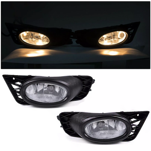 Clear Lens Fog Lights W/Bulb Switch Wiring for 2009 2010 2011 for Honda Civic