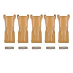 5 Pk Bucket Teeth with Flex Pins Yellow V23SYL V23PN for Backhoe Loader Crane