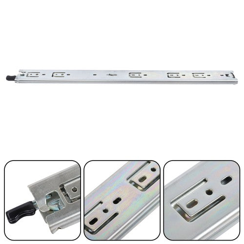 1 Pair of 22" Locking Drawer Slides Full Extension & Lock 150 lb Load Capacity