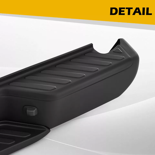 Black Steel Rear Step Bumper for 2005-2021 for Nissan Frontier no Sensor Holes