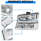 LED Headlights and Bumper Light for 2003-2006 07 Chevy Silverado 1500 2500 3500