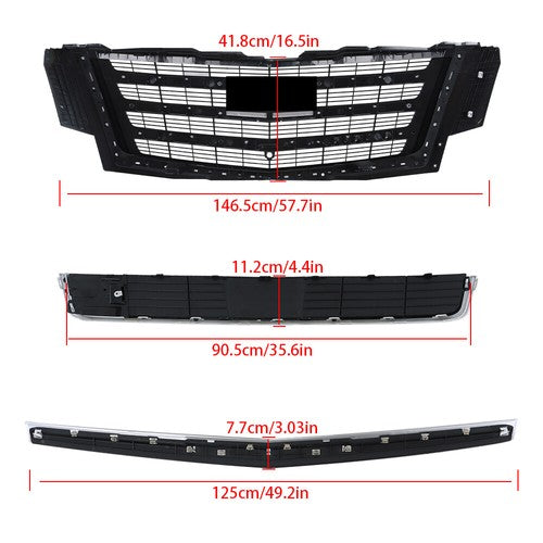 New Bumper Grille Hood Molding Lower Front For Cadillac Escalade 15-20 Plastic