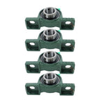 4 Pcs UCP208-24 Pillow Block Bearing Solid Base 1-1/2" Bore Self-Aligning