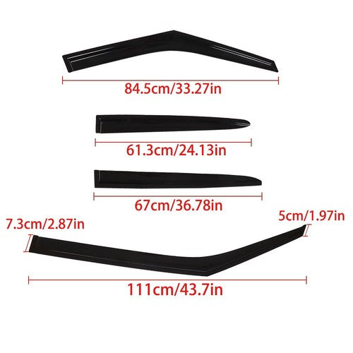 For 2011-2017 Hyundai Sun Rain Guard Vent Deflectors 4X Window Visors