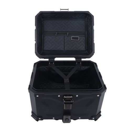 45L Motorcycle Top Box with Safety Lock Waterproof Trunk Luggage Storage Case