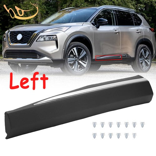 Front Lower Door Trim Molding for 2021-2024 for Nissan Rogue Chrome Left Driver