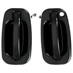 2Pc Front Outer Door Handle Set for Chevy Silverado 1500 1999-2007 Glossy Black