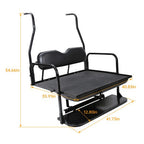 Flip Folding Rear Seat Kit Back Seat For 2000.5-Up Club Car DS Golf Cart 400 lbs