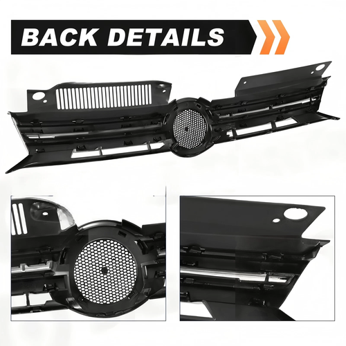 ZZ2V00340 Upper Black Grill for 2010 2011-2014 for VW for Volkswagen Golf MK6 GTI
