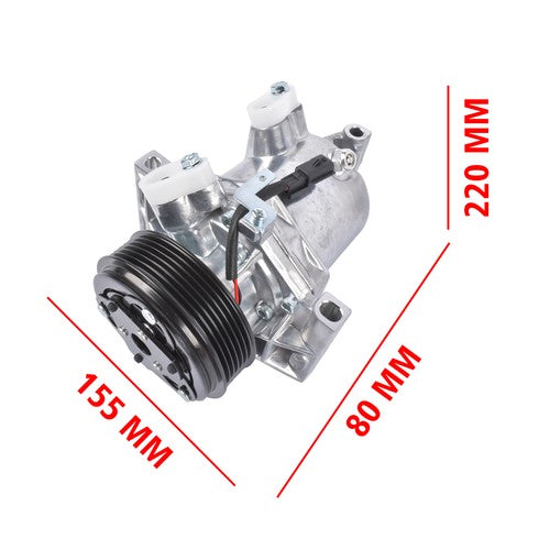 AC Compressor 6 Grooves for Nissan Kicks 2018-2024 Versa 2020-2025 S SR SV 1.6L