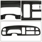 Black Dash Bezel Dashboard Cover for 1998-2001 Ram 1500 1998-2002 Ram 2500 3500