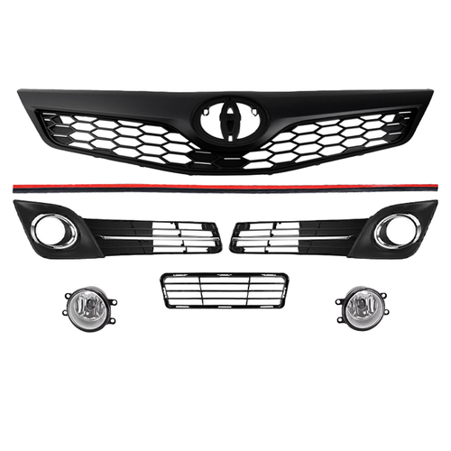Upper & Lower Grille Halogen Fog lights for Toyota Camry SE 2012-2014 6PCS