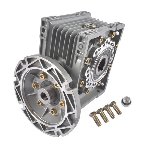 MRV063 Ratio 100:1 Worm Gear Speed Reducer, 56C Flange 0.57HP Input, Keyed Shaft