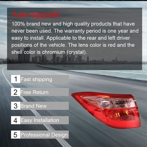 For 17-19 Toyota Corolla Sedan Rear Brake Lamp Tail Light Outer LH Driver Side