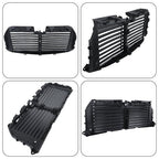 Black Upper Radiator Grille Air Shutter Assembly W/Motor For Ford F150 2015-2017