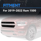 Gloss Black Grille Cover Overlay Trim for Dodge Ram 1500 2019 to 2023