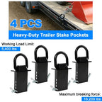 2x4 Heavy Duty Trailer Adjustable Stake Pocket D Ring for Zinc Coated 16200LBS
