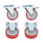4 Inch - 4 Industrial Casters - two with brakes, two without