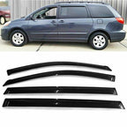 Window Visors 4pcs Fit For Toyota Sienna 2004-09 Acrylic Visor Guard Vent Shade