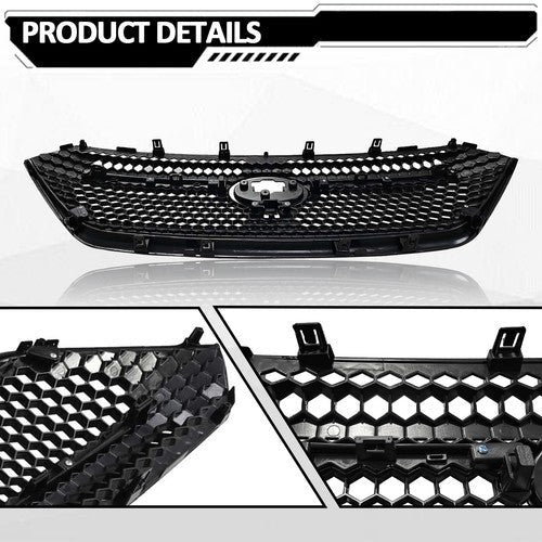 Front Bumper Gloss Black Grille Assembly Sti Style for Subaru WRX VB 2022-2026