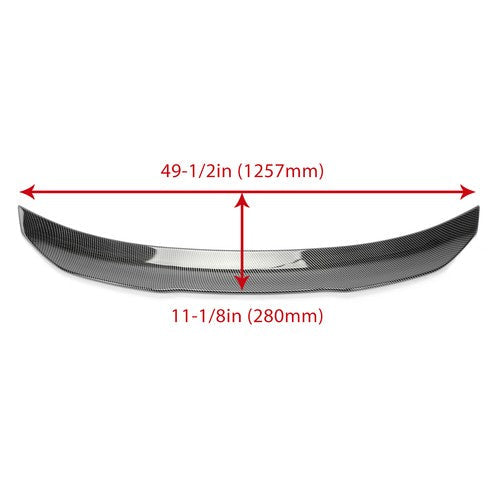 Rear Trunk Spoiler For 2014 2024 Infiniti Q50 Carbon Fiber Painted PSM Style