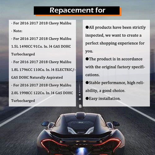 For 16 17-2018 Chevy Malibu Sedan 4DR With Park & Parallel Rear Bumper Cover