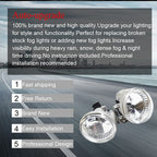 Clear Lens Front Bumper Driving Fog Lights w/Bulbs For Toyota Prius Echo