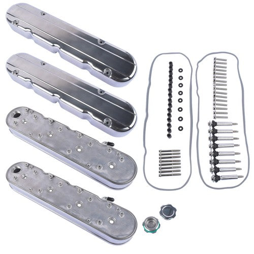 LS Smooth Cast Aluminum Valve Cover w/Coil Mounts Cover for Chevy GM LS Polished