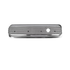 Finned Polished Aluminum Center Bolt Short Valve Covers For SBC 350 5.7 5.0 V8