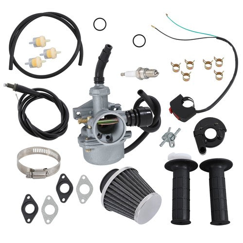 For 50cc 70cc Carburetor Carb Air Filter Throttle Handle Grips Cable PZ19