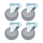 4 Pack Grey With Diagonal Bar 1200 Lbs 4 Inch Swivel Caster Wheels Heavy Duty