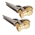 2pcs Closed Brass Lock On Tire Inflator Locking Air Chuck Hose 1/4" Npt