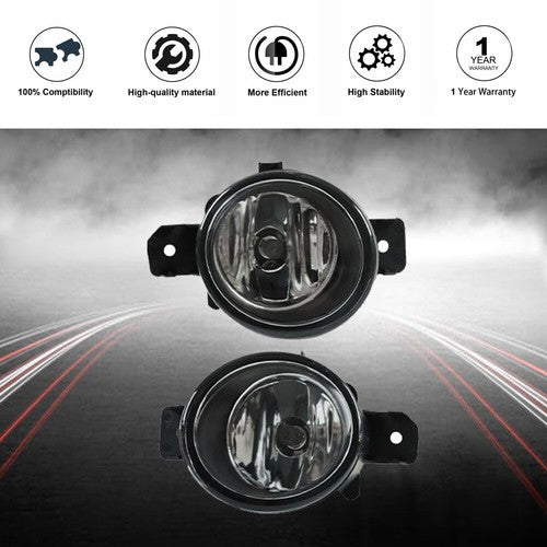 Fog lamp assembly Clear Lens Front Bumper For Nissan Pathfinder 13-16 LH+RH