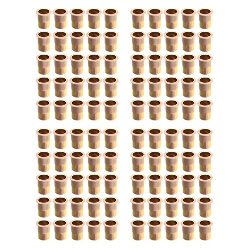 3/8-16 Carbon Steel Rivet Nut Flat Head Threaded Insert 50Pcs