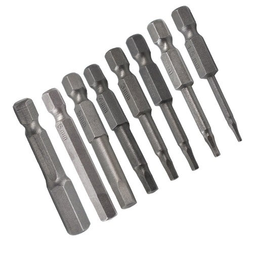 Metric mm Hex Head Allen Bit Set 8 Piece Quick Connect Shank Impact Driver Drill